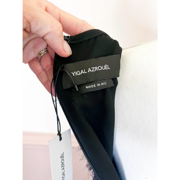 Yigal Azrouël Evening Gown Silk Navy NWT Sz 2 - Picture 8 of 9